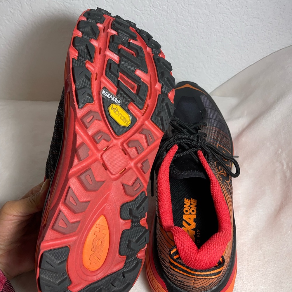 Hoka One One Evo Mafate 2 Black Poppy Running Shoes - Picture 5 of 6